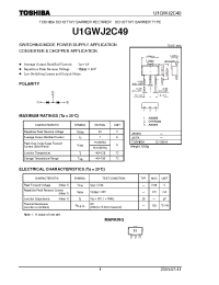 Datasheet U1GWJ2C49 manufacturer Toshiba