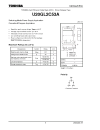 Datasheet U20GL2C53A manufacturer Toshiba