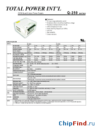 Datasheet Q-250B manufacturer Total Power