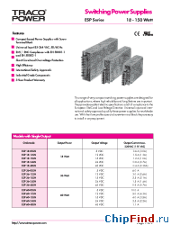 Datasheet ESP60-48SN manufacturer Traco