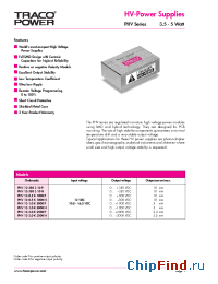 Datasheet PHV12-1.0K5000P manufacturer Traco