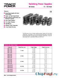 Datasheet SXI15-24S manufacturer Traco