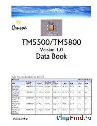 Datasheet TM5800 manufacturer Transmeta