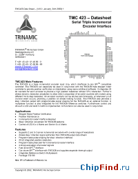 Datasheet TMC423MainFeatures manufacturer Trinamic