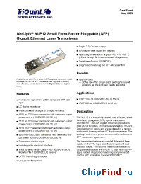 Datasheet NLP12-01-PB manufacturer TriQuint