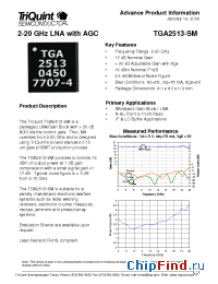 Datasheet TGA2513-SM manufacturer TriQuint