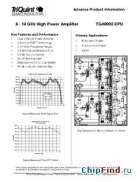 Datasheet TGA9092-EPU manufacturer TriQuint