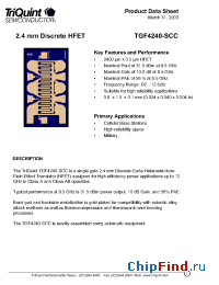 Datasheet TGF4240-SCC manufacturer TriQuint
