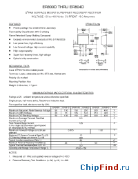 Datasheet ER800D manufacturer Transys 
