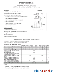 Datasheet ER804 manufacturer Transys 