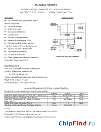 Datasheet P4SMAJ5.0CA manufacturer Transys 