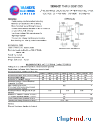 Datasheet SB820D manufacturer Transys 