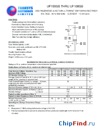 Datasheet UF104GS manufacturer Transys 