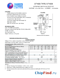 Datasheet UF1604 manufacturer Transys 