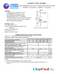 Datasheet UF202G manufacturer Transys 
