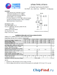 Datasheet UF204 manufacturer Transys 