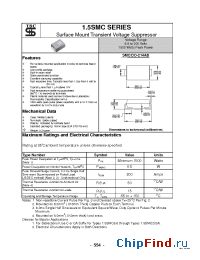 Datasheet 1.5SMC110C manufacturer TSC