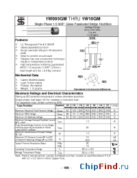 Datasheet 1W02GM manufacturer TSC