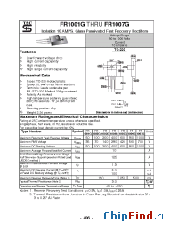 Datasheet FR1002G manufacturer TSC