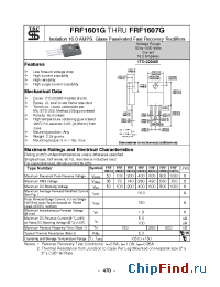 Datasheet FRF1606G manufacturer TSC