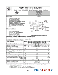 Datasheet GBU1001 manufacturer TSC