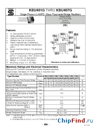 Datasheet KBU403G manufacturer TSC