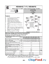 Datasheet KBU602G manufacturer TSC