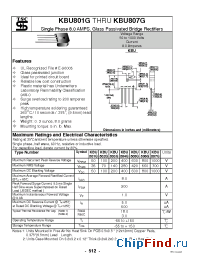Datasheet KBU807G manufacturer TSC