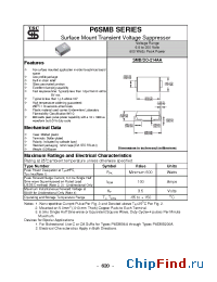 Datasheet P6SMB10 manufacturer TSC