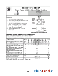 Datasheet SB101 manufacturer TSC