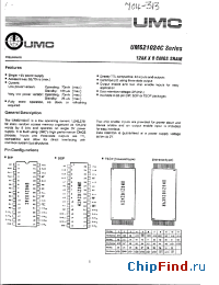 Datasheet UM621024C-70L manufacturer UMC