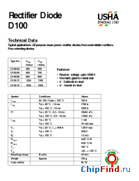 Datasheet D100/06 manufacturer USHA