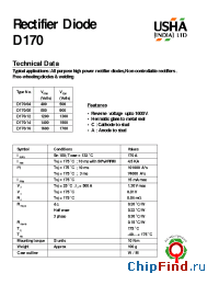Datasheet DA170 manufacturer USHA