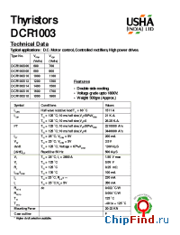 Datasheet DCR1003/06 manufacturer USHA