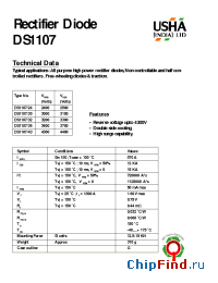 Datasheet DS1107/43 manufacturer USHA