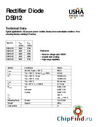 Datasheet DS912/48 manufacturer USHA