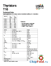 Datasheet T16/04 manufacturer USHA