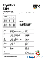 Datasheet T280 manufacturer USHA