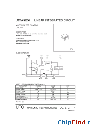 Datasheet AN6650 manufacturer UTC
