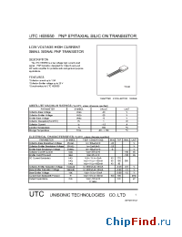 Datasheet HE8550-TO-92 manufacturer UTC