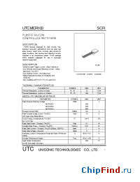 Datasheet MCR100-4 manufacturer UTC