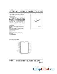 Datasheet TA31142 manufacturer UTC