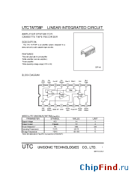 Datasheet TA7738 manufacturer UTC