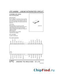 Datasheet UA9392 manufacturer UTC