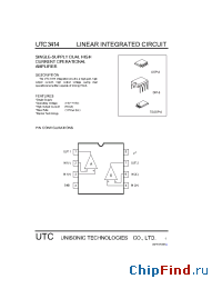 Datasheet UTC3414 manufacturer UTC