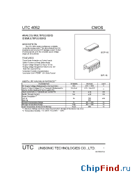 Datasheet UTC4052 manufacturer UTC