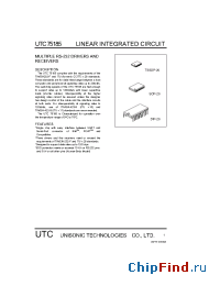 Datasheet UTC75185 manufacturer UTC