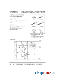 Datasheet UTC78L05M manufacturer UTC