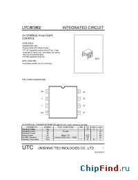 Datasheet UTC801/802 manufacturer UTC