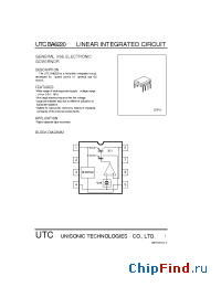 Datasheet UTCBA6220 manufacturer UTC